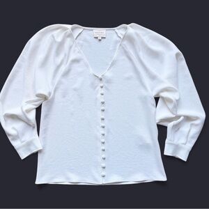 Sézane Cream Blouse Minimalist Quiet Luxury High End Designer Neutral Palette 34